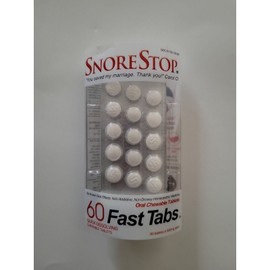 SnoreStop Snore Stop Fast Tabs 60ct Chewable Tablets Natural Anti-Snoring Solution