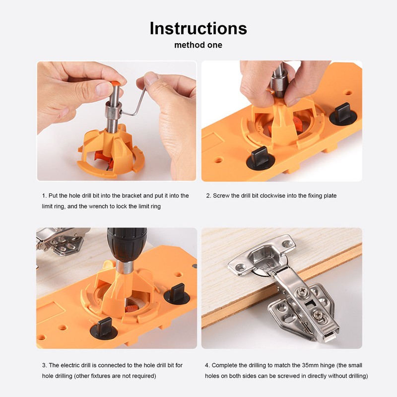 Woodworking Hinge Hole Puncher Cabinet Door Hinge Hole Opener 35mm