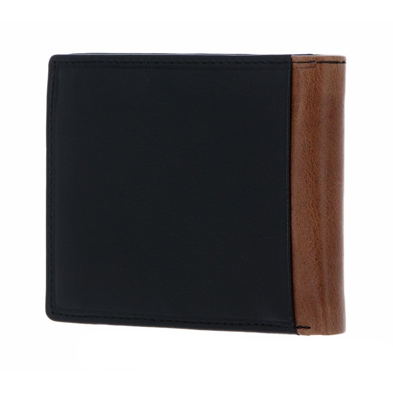 Chiemsee Houston RFID Wallet with Flap Black/Cognac, Black / cognac.,
