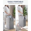 SOLEDI Large Collapsible Laundry Basket with Extended Handles, Freestanding Strong