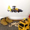 StikArt Yellow Backhoe Loader Construction Truck Wall Decal (Small)