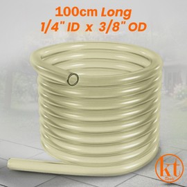 Fuel Line Hose Tube 1/4" ID x 3/8" OD Replacement Gas Hose Line for Small Engines, Chainsaws, Blowers, String Trimmers Lawn Mowers Power Tools and Generators (3.2ft/1m Clear)