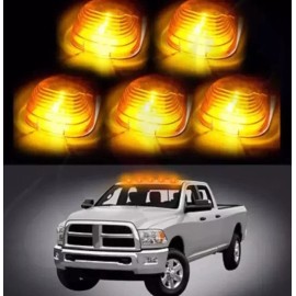 Unbranded 2003 2004 2005 5Pcs Amber Roof Cab Marker Clearance LED Bulbs Lights Dodge Ram