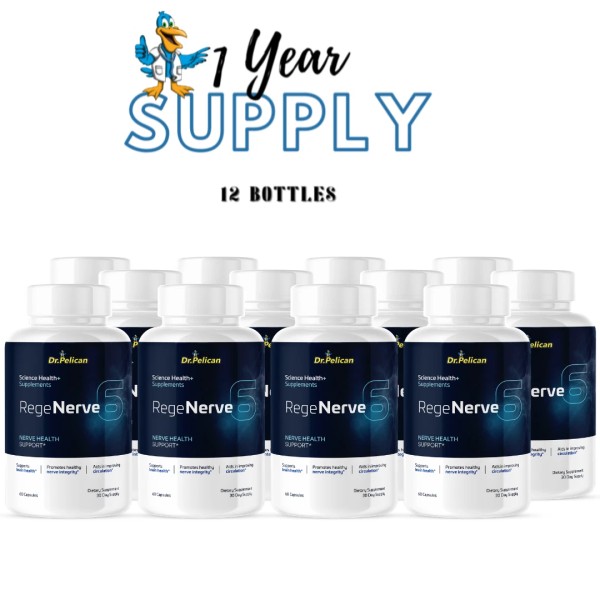 Pelican Vitamins RegeNerve6- Nerve Health Support- 12 Bottles- 720 Capsules