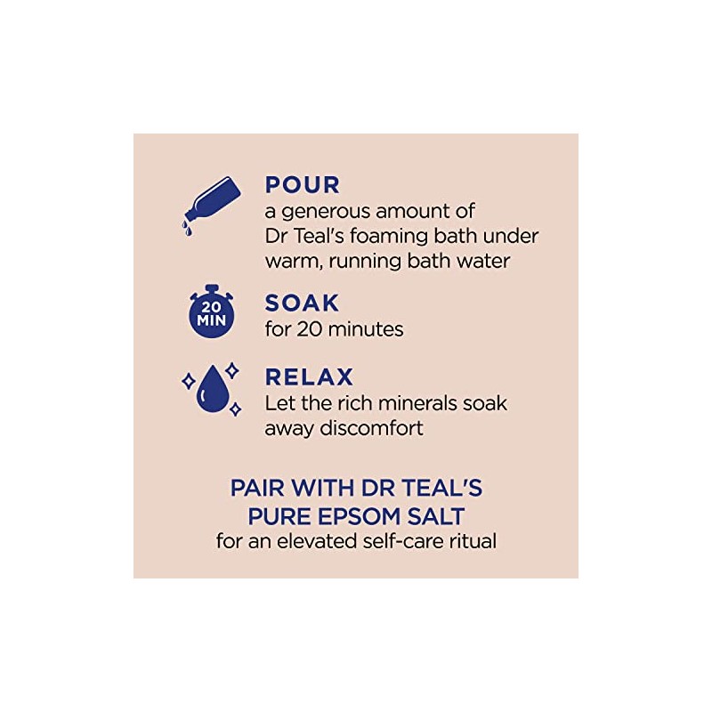 Dr Teal's Baño Espumoso Con Sal Pura de Epsom, Manteca