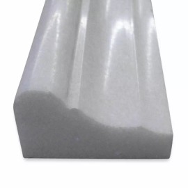 Stone Center Online T13P White Thassos Marble Chair Rail Trim Molding 2x12 Polished