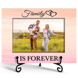 Yuansail Family Picture Frame - Family is Forever, 4x6 Picture Frame Wood, Birthday Gifts For Family Dad and Mom, Family Gifts, Housewarming Gifts, Gifts For Thanksgiving Christmas - 31