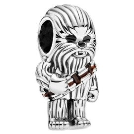 ZURWTCH Star War series Dangle Charms Fit Women Bracelet Necklaces Fashion Gifts 925 Sterling Silver DIY Jewelry (Chewbacca Charm 0258)