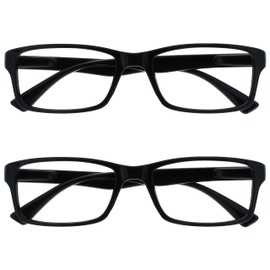 Die Lesebrille Unternehmen Schwarz Leser Wert 2er-Pack Herren Frauen UVR2092BK +1,00