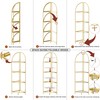 Crofy Foldable 4 Tier Corner Shelf, Metal Corner Plant Stand