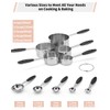 Joyhill Stainless Steel Measuring Cups and Spoons Set of 10