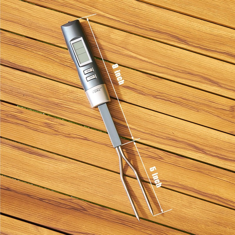 lfcforldx Meat Thermometer Fork with Electronic Ready Alarm, Digital Cooking