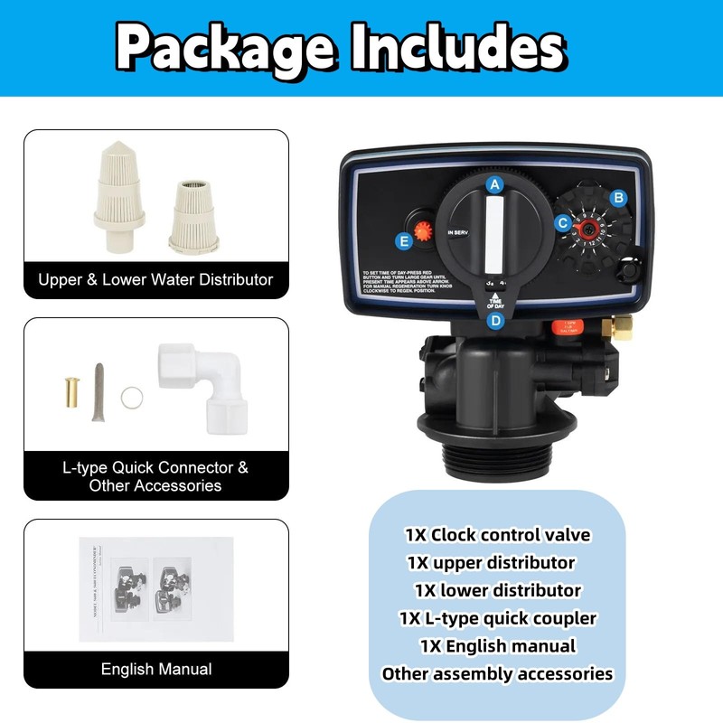 5600 Water Softener Control Valve, 12-Day Timed Control Valve, Automatic