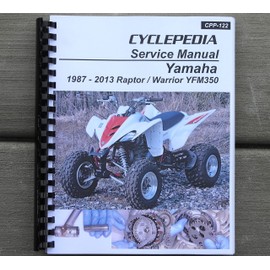 i5motorcycle Service & Repair Manual for Yamaha YFM350 YFM 350 Raptor Warrior ATV Quad 1987-2013