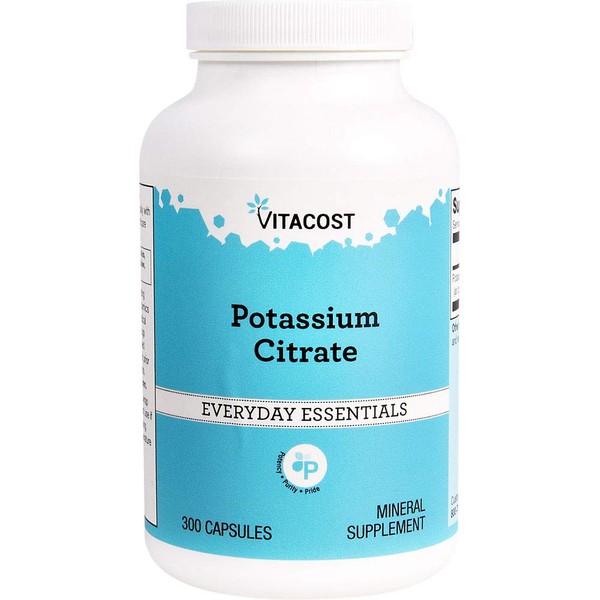 Vitacost Potassium Citrate - 99 mg - 300 Capsules