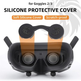 FlySimple Lens Cover Padding for DJI Goggles 3 & Goggles 2, Silicone Protective Case Dustproof Eye Pad Compatible with G2 Avata2 / Flip G3 VR Cover Accessories