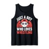 Just A Boy Who Loves Wrestling Entertainment Kids Tank Top