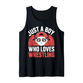 Just A Boy Who Loves Wrestling Entertainment Kids Tank Top