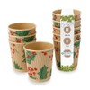BIOZOYG Pack of 25 Brown Ripple Cups / Coffee Cups