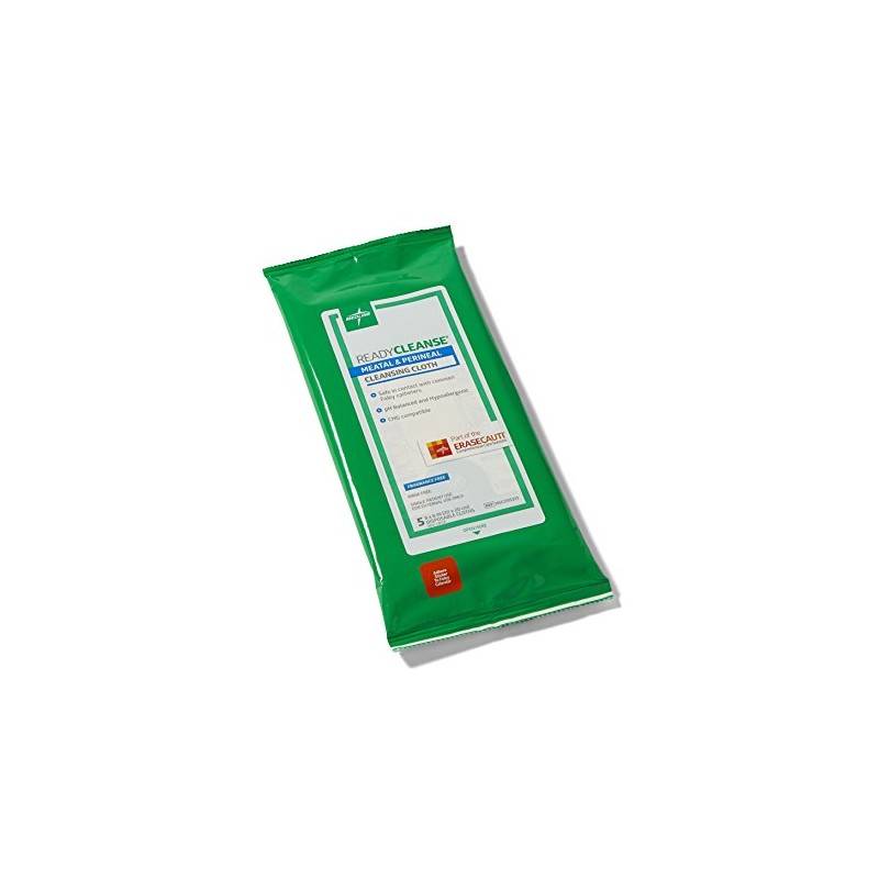 Medline Readycleanse Meatal and Perineal Cleansing Cloth, Fragrance Free, Hypoallergenic,