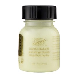 Mehron Makeup Liquid Makeup | Face Paint and Body Paint Perfect for Halloween, Cosplay I Air Brush Compatible (1 oz) (GLOW-IN-THE-DARK)