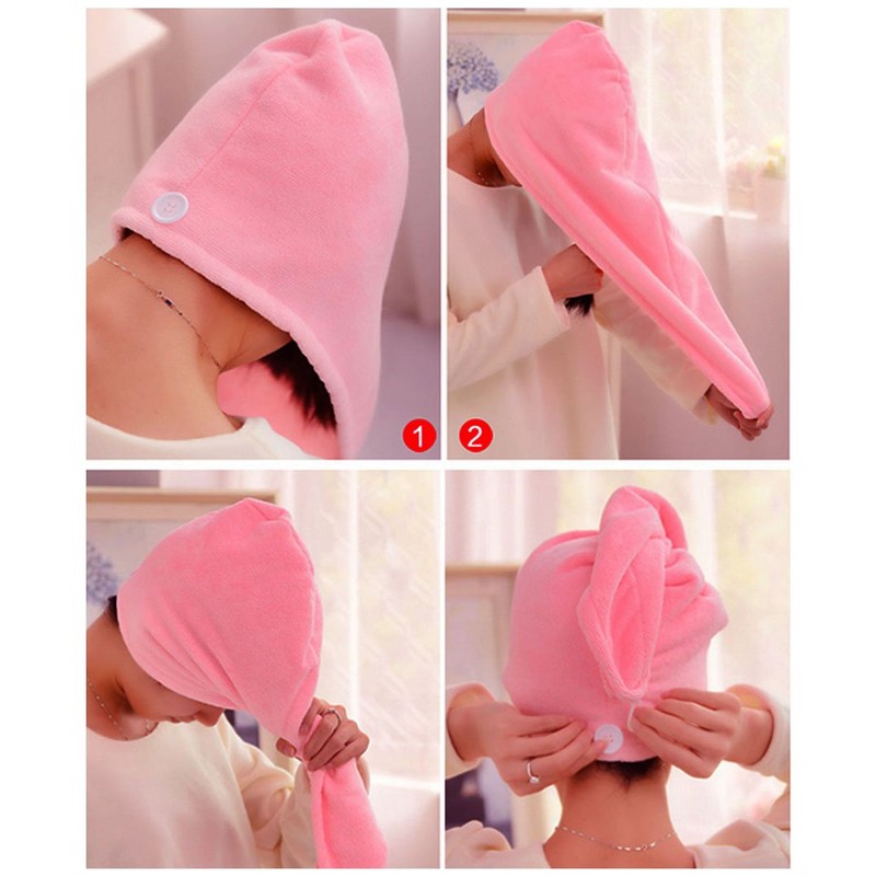 Millya Women's Microfiber Bath Towel Wrap & Hair Turban -