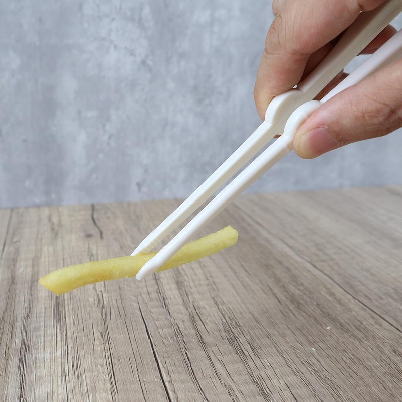 Chip Tongs Salad Food Clip (White, 18CM)