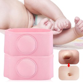 Majatou Säuglingsherniengürtel, Neugeborener Nabelschnurbruchgürtel, 2 Stück Herniengürtel Hernienpflege Säuglingsbaby Nabelbruchgürtel Nabelschutzgürtel für Neugeborene(Rosa)