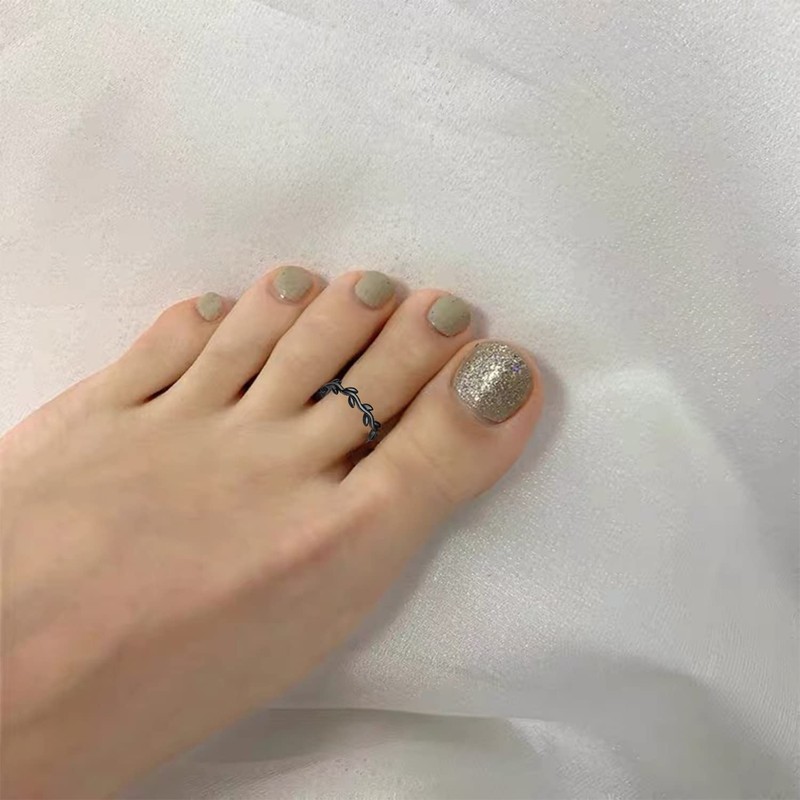 TOBENY 12PCS Adjustable Toe Rings for Women Flower Arrow Band