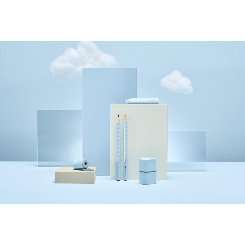 FABER-CASTELL 580084 Pencils Set Sky Blue 3-Piece with Jumbo Pencil