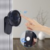 KONPWAY Portable Clip on Mini Desk Fan, 2400mAh Rechargeable USB