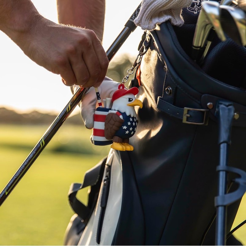 Eagle Golf Tee Holder Tea Case with 8 Tees, Funny