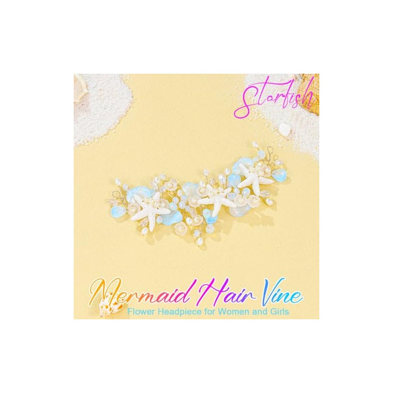 Tocados de boda con forma de estrella de mar, sirena,