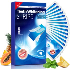 Teeth Whitening Kits, Teeth Whitening Strips: Premium Enamel Safe Whitening Strips 28 Pcs 14 Packs, Non-Slip and Sensitivity-Free Tooth Whitener Kits, Up to 8 Levels Whiter with Sage Scent