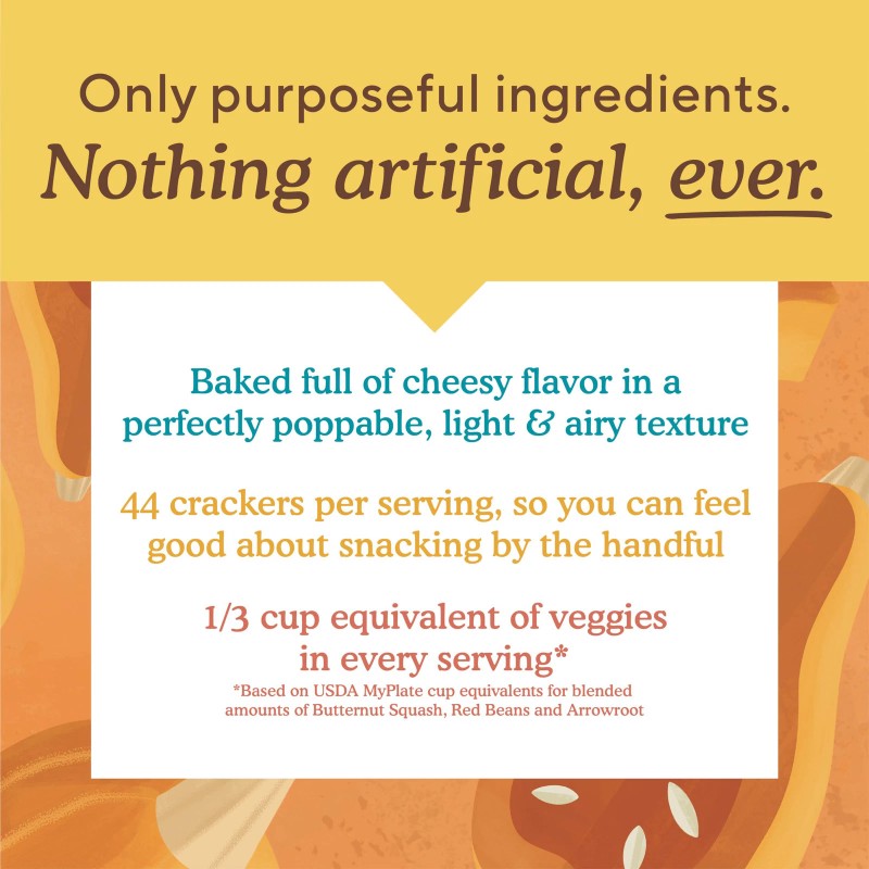 Simple Mills Cheddar Baked Snack Crackers 4 Ounce Pack of