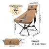 OneTigris Tigerblade High Back Camping Chair with Pillow Design, Comfortable