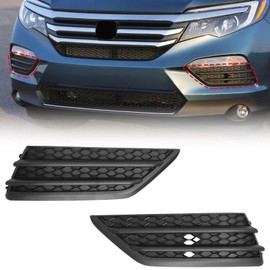 BXZ Front Bumper Insert Fog Light Lamp Cover Outer Grille Pair for 2016 2017 2018 Honda Pilot LX EX EX-L