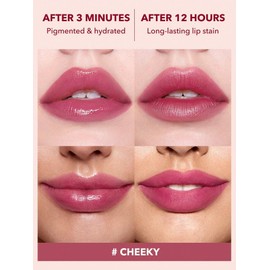 Labial Sheglam de larga duración con brillo cambiante y acabado hidratante (Cheeky, 3.5 g)
