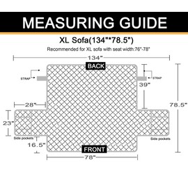 CHHKON 100% Waterproof Sofa Cover Burgundy Quilted Furniture Protector Sofa Slipcover with Side Pockets for Children, Pets for Leather Couch (Burgundy, 78'')