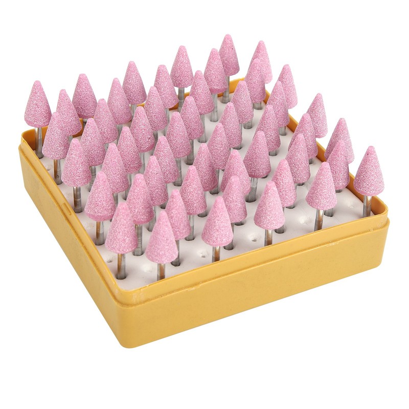 50 Pcs Grinding Bits Ceramic Triangular Cone Aluminum Oxide Grinding