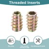 sourcing map 25Pcs Hex Threaded Inserts, M6-1x18 Zinc Alloy Hex-Flush
