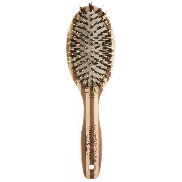 Olivia Garden Healthy Hair Bamboo Brush Ionic Combo Paddle HH-P6 9 Rows