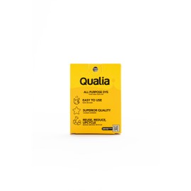 Qualia All Purpose Powder Fabric Dye, Easy to Use Dye for Natural Fabrics: Cotton, Wool, Silk, Wood, & Linen, Ultra Concentrated Colors, Yellow, 3 Pack