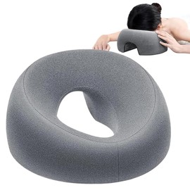 Gobesty Face Pillow, Massage Headrest for Bed, Massage Pillow Face Down, Spa Table Facial Support Cushion, O-Type Memory Cotton Face Pillow, Ergonomic Prone Cushion for Spa Salons Sleeping Massage
