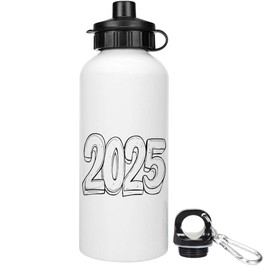 Azeeda 600ml 'Year 2025' Reusable Water/Drinks Bottle (WT00081344)