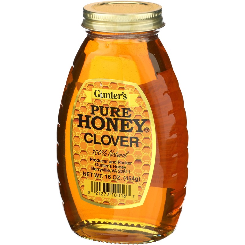 Gunter's Pure Honey Clover, Natural, 16 Ounces (Pack Of 12)
