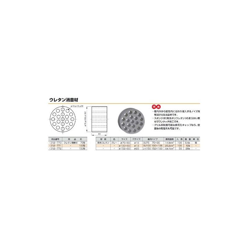 Sugita Ace Plumbing Soundproofing Urethane Noise Reducing Material 150 Type