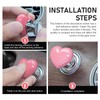 Dogary Car One-Bouch Start Button, Heart-Shaped Engine Starer Cover with