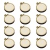 12 Pieces Mini Wooden Hoops Die Cut for Cross Stitch