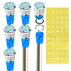 DaierTek 12V Latching Push Button Switch Marine Waterproof Round Blue